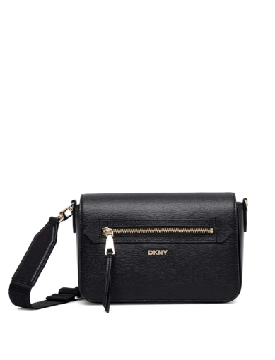 Женская сумка camera bag DKNY кожаная черная фото 1