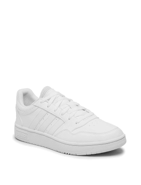 Мужские кеды Adidas HOOPS 3.0 LWO76 белые из искусственной кожи - фото 1 - Miraton
