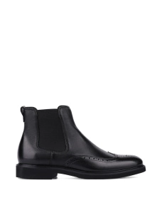 Мужские ботинки челси черные кожаные - фото  - Miraton