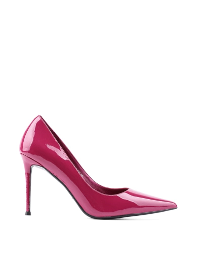 Женские туфли с острым носком фиолетовые лаковые фото 1