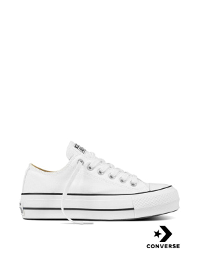 Женские кеды Converse Chuck Taylor All Star Lift Platform тканевые белые - фото 1 - Miraton