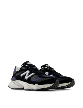 Жіночі кросівки New Balance 9060 замшеві чорні - фото 4 - Miraton