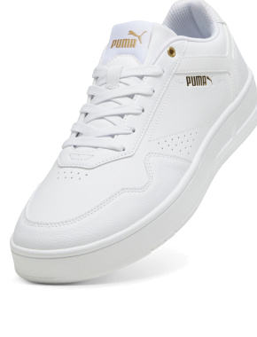 Чоловічі кеди PUMA Court Classic Sneakers із штучної шкіри білі - фото 5 - Miraton