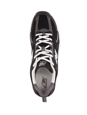 Чоловічі кросівки New Balance 530 замшеві чорні - фото 4 - Miraton