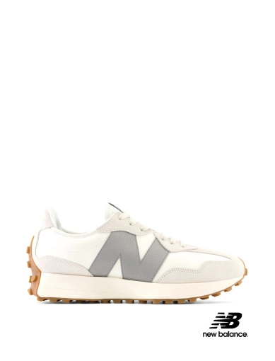 Женские кроссовки New Balance 327 замшевые бежевые фото 1