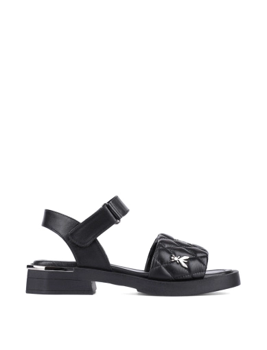 Женские сандалии кожаные черные фото 1