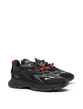 Мужские кроссовки Lacoste L003 Neo Trainers велюровые черные - фото 2 - Miraton