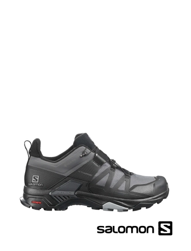 Мужские кроссовки Salomon X ULTRA 4 GTX из искусственной кожи серые фото 1