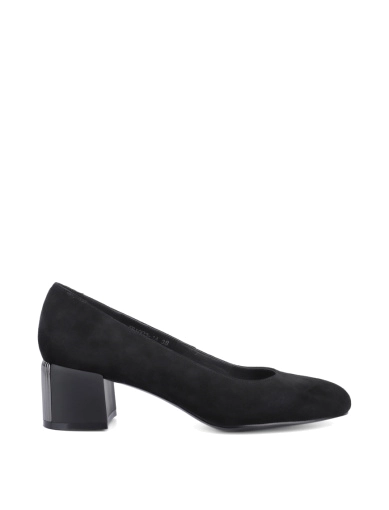 Жіночі туфлі човники чорні велюрові фото 1