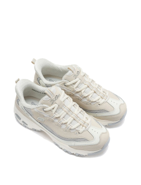 Жіночі кросівки Skechers шкіряні бежеві - фото 4 - Miraton