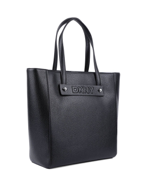 Женская сумка тоут DKNY из экокожи черная - фото 2 - Miraton