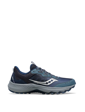 Мужские кроссовки Saucony Aura TR тканевые синие - фото 1 - Miraton