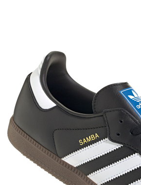 Жіночі кеди Adidas Samba шкіряні чорні - фото 7 - Miraton