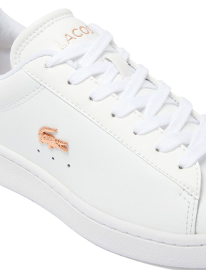 Женские кеды Lacoste CARNABY кожаные белые - фото 4 - Miraton