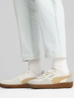 Жіночі кеди PUMA Palermo Lth Sneakers замшеві молочного кольору - фото 6 - Miraton
