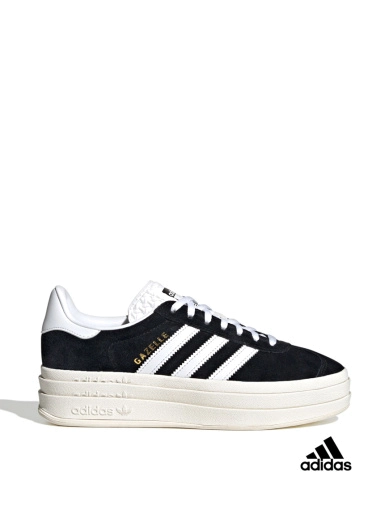 Жіночі кеди Adidas Gazelle Bold замшеві чорні фото 1