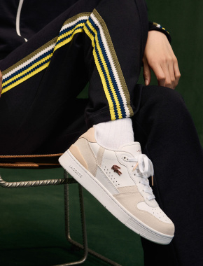 Женские кеды Lacoste T-Clip велюровые белые - фото 8 - Miraton