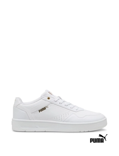 Чоловічі кеди PUMA Court Classic Sneakers із штучної шкіри білі (395018-01) фото 1
