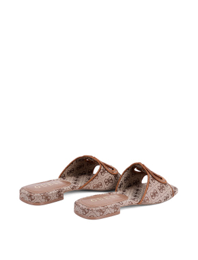 Жіночі шльопанці Guess з екошкіри бежеві - фото 4 - Miraton
