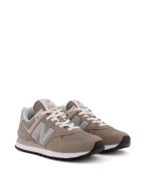 Женские кроссовки New Balance 574 Classic GL замшевые серые - фото 4 - Miraton