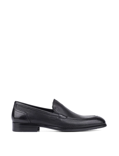 Мужские туфли лоферы Miguel Miratez черные кожаные фото 1