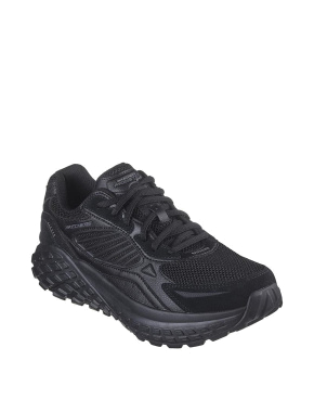 Мужские кроссовки Skechers из искусственной кожи черные - фото 2 - Miraton