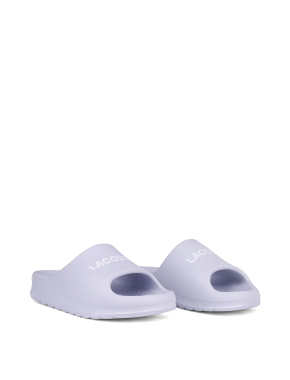 Женские шлепанцы Lacoste Serve Slide 2.0 серо-голубые - фото 3 - Miraton