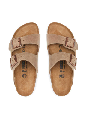 Чоловічі шльопанці BIRKENSTOCK Arizona шкіряні бежеві - фото 5 - Miraton