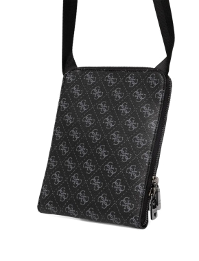 Чоловічі сумки крос-боді Guess з екошкіри чорна - фото 3 - Miraton