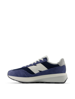 Чоловічі кросівки New Balance 370 замшеві сині - фото 3 - Miraton
