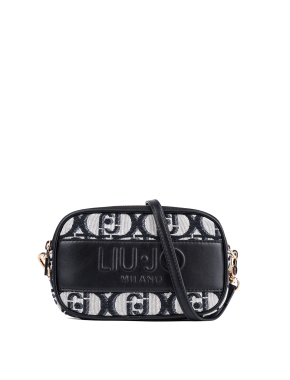 Женская сумка camera bag LIU JO из экокожи черная - фото 1 - Miraton