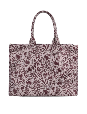 Женская сумка 2 в 1 Juicy Couture тканевая бежевая - фото 3 - Miraton