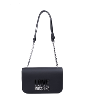 Жіноча сумка крос-боді Love Moschino з екошкіри чорна - фото 5 - Miraton