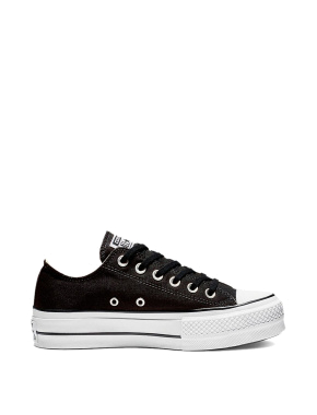 Жіночі кеди Converse Chuck Taylor All Star Lift Platform тканинні чорні - фото 2 - Miraton