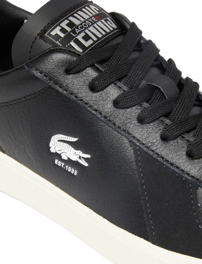 Мужские кеды Lacoste кожаные черные - фото 6 - Miraton