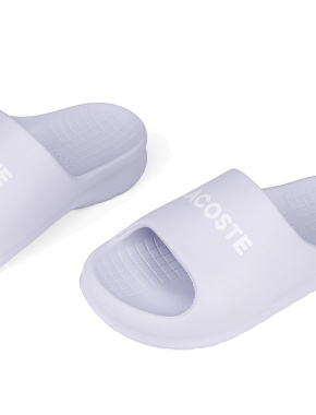 Женские шлепанцы Lacoste Serve Slide 2.0 серо-голубые - фото 5 - Miraton