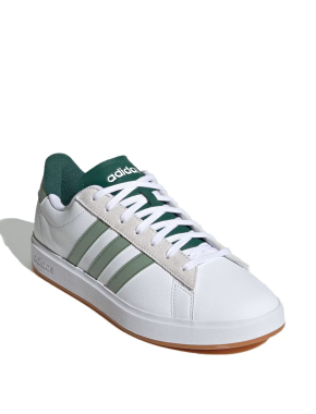 Мужские кеды Adidas Grand Court 2.0 из искусственной кожи белые - фото 2 - Miraton