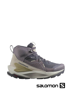 Женские ботинки Salomon ELIXIR MID GTX из искусственной кожи черные с подкладкой из текстиля - фото 1 - Miraton