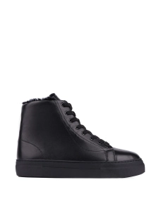 Женские кожаные ботинки черные - фото  - Miraton