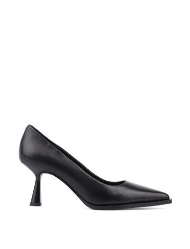 Женские туфли-лодочки MIRATON кожаные черные фото 1