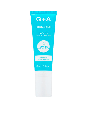 Увлажняющий солнцезащитный крем для лица Q+A Squalane Hydrating Daily Sunscreen 50ml - фото  - Miraton