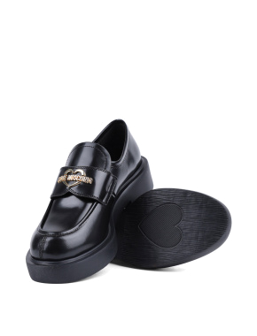 Жіночі туфлі Love Moschino шкіряні чорні - фото 3 - Miraton