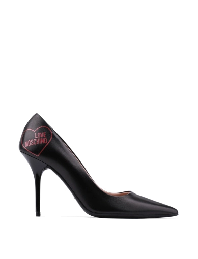 Женские туфли лодочки Love Moschino черные кожаные фото 1