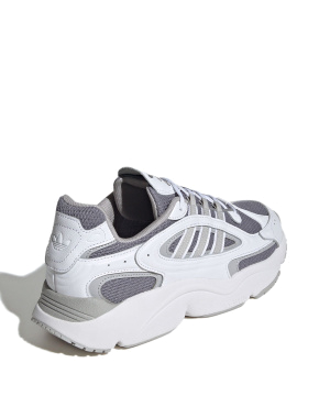 Жіночі кросівки Adidas OZMILLEN з екошкіри білі - фото 4 - Miraton