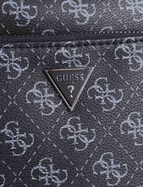 Чоловіча сумка месенджер Guess з екошкіри чорна - фото 4 - Miraton