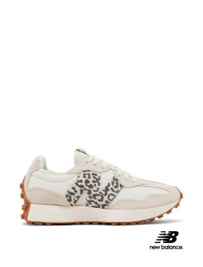 Женские кроссовки New Balance 327 замшевые бежевые - фото  - Miraton