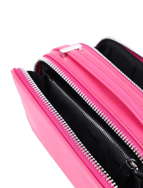 Женская сумка camera bag DKNY из экокожи бордовая с логотипом - фото 5 - Miraton