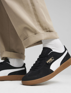 Мужские кеды PUMA Palermo Sneakers замшевые черные - фото 7 - Miraton