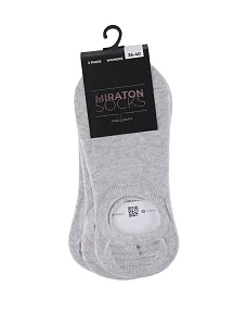 Жіночі шкарпетки MIRATON короткі бавовняні сірі - фото  - Miraton