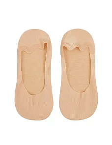 Жіночі сліди Legs 730 Laser Cut Rib Silicone бежеві - фото  - Miraton